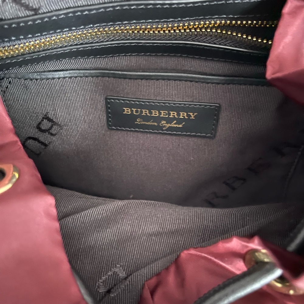 Burberry Bag Pack burgundy color mid size NWT 100% Authentic - Picture 5 of 11
